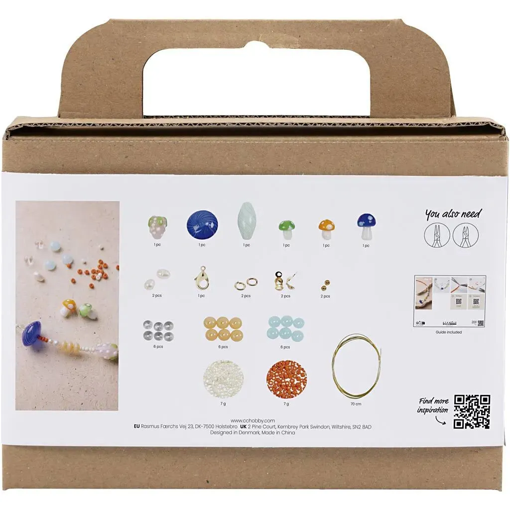 Kid's Chunky Necklace Mini Jewellery Craft Kit Colorful - All Materials Included