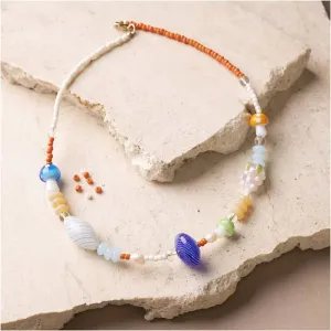 Kid's Chunky Necklace Mini Jewellery Craft Kit Colorful - All Materials Included
