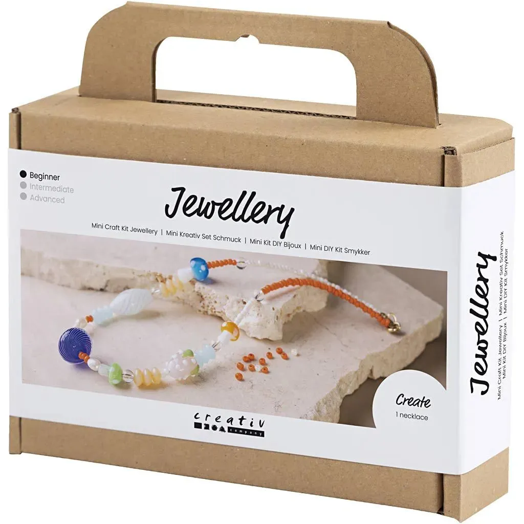 Kid's Chunky Necklace Mini Jewellery Craft Kit Colorful - All Materials Included