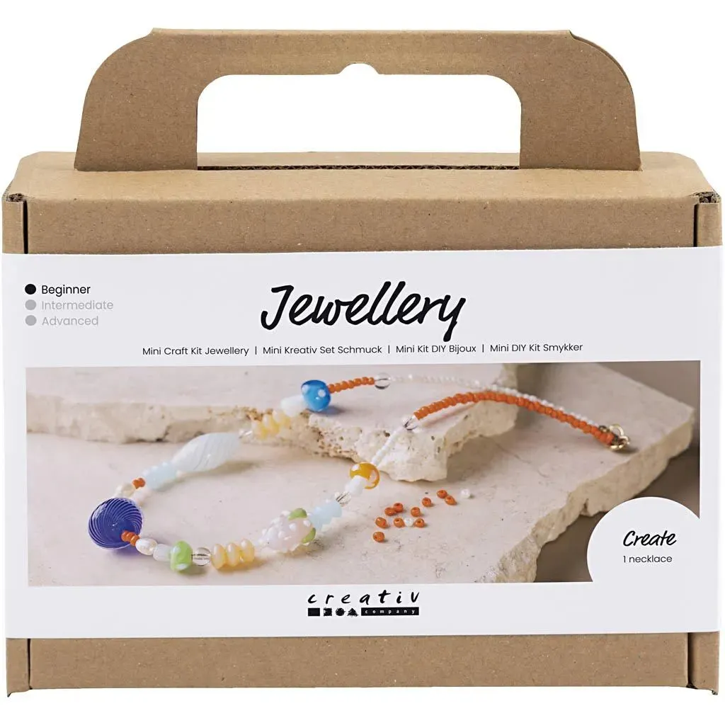 Kid's Chunky Necklace Mini Jewellery Craft Kit Colorful - All Materials Included