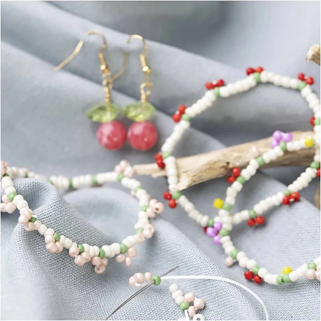 Kid's Elastic Bracelet & Earring Mini Craft Kit Jewellery - All Materials & Instructions Included