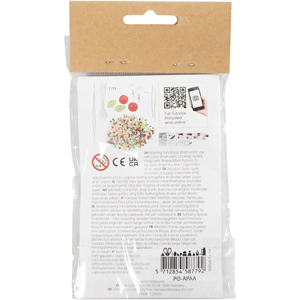 Kid's Elastic Bracelet & Earring Mini Craft Kit Jewellery - All Materials & Instructions Included