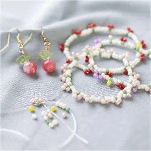 Kid's Elastic Bracelet & Earring Mini Craft Kit Jewellery - All Materials & Instructions Included