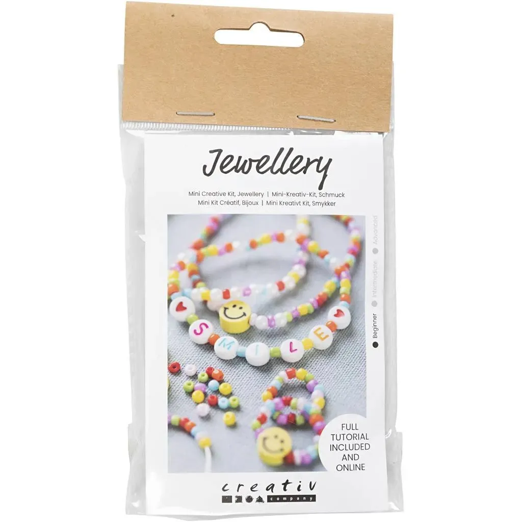Kid's Elastic Bracelet & Finger Ring Mini Craft Kit Jewellery - All Materials & Instructions Included