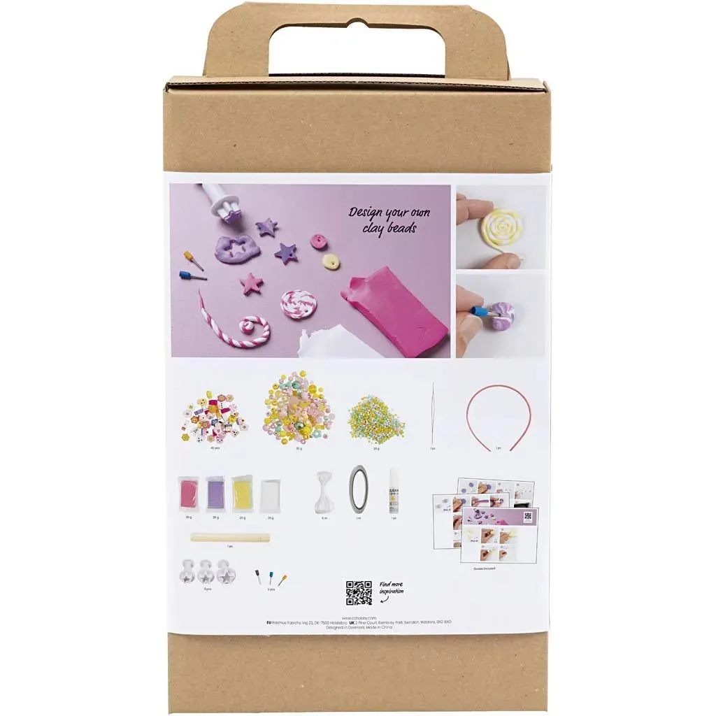 Kid's Jewellery Craft Kit Necklaces Bracelets Headband Assorted Colours - All Materials Included