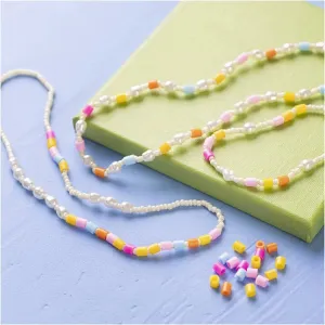 Kid's Mini Jewellery Craft Kit Necklace & Bracelet Assorted Colours - All Materials Included