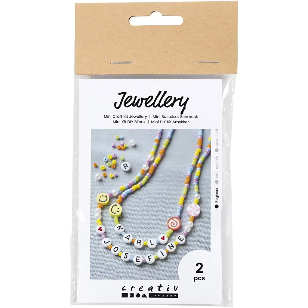 Kid's Necklaces Mini Craft Kit Jewellery - All Materials & Instructions Included