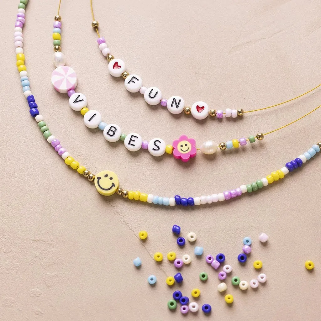 Kid's Necklaces Mini Craft Mix Jewellery - All Materials & Instructions Included