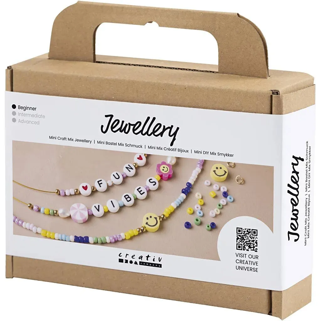 Kid's Necklaces Mini Craft Mix Jewellery - All Materials & Instructions Included