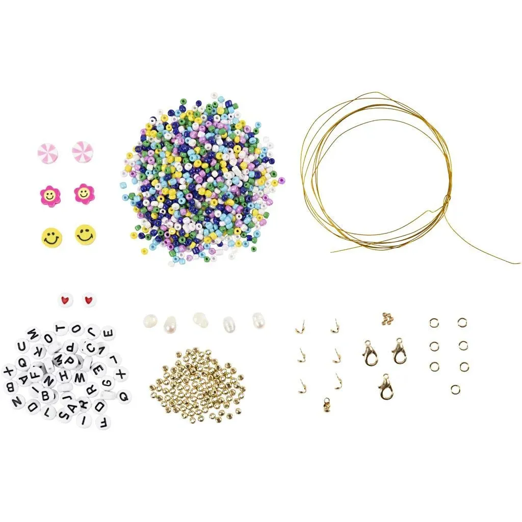 Kid's Necklaces Mini Craft Mix Jewellery - All Materials & Instructions Included