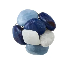 Kim Seybert Napkin Ring Sea Stone Navy