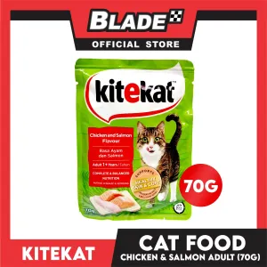 Kitekat Wet Cat Food in Pouch for Adult 70g (Chicken and Salmon)
