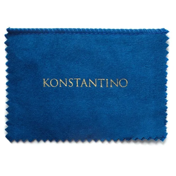 Konstantino Men's Sterling Silver and 18k Gold with Blue Sodalite Ring, Size 10