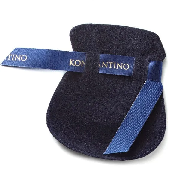 Konstantino Men's Sterling Silver and 18k Gold with Blue Sodalite Ring, Size 10