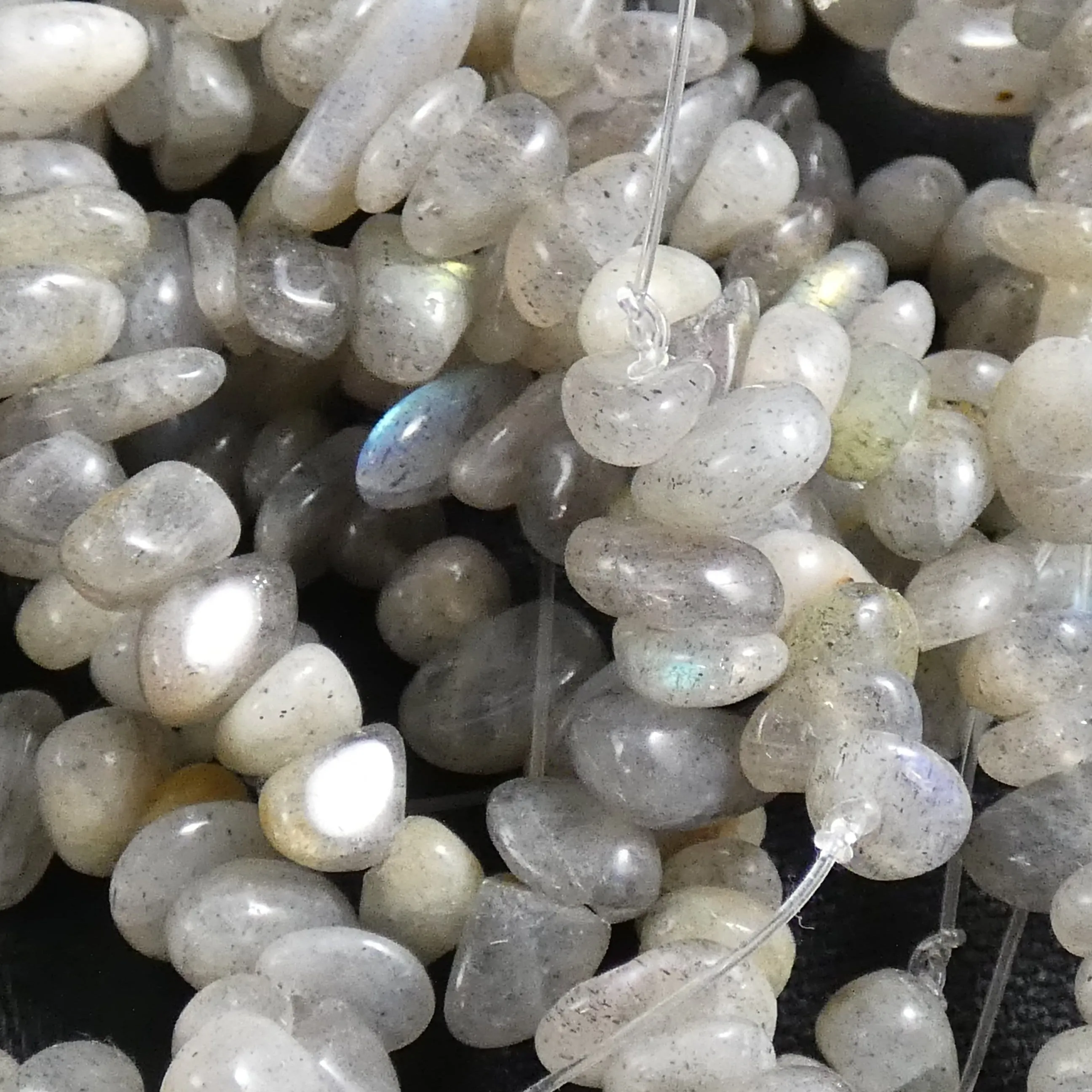 Labradorite Tumbled Chip Bead Strands (various)