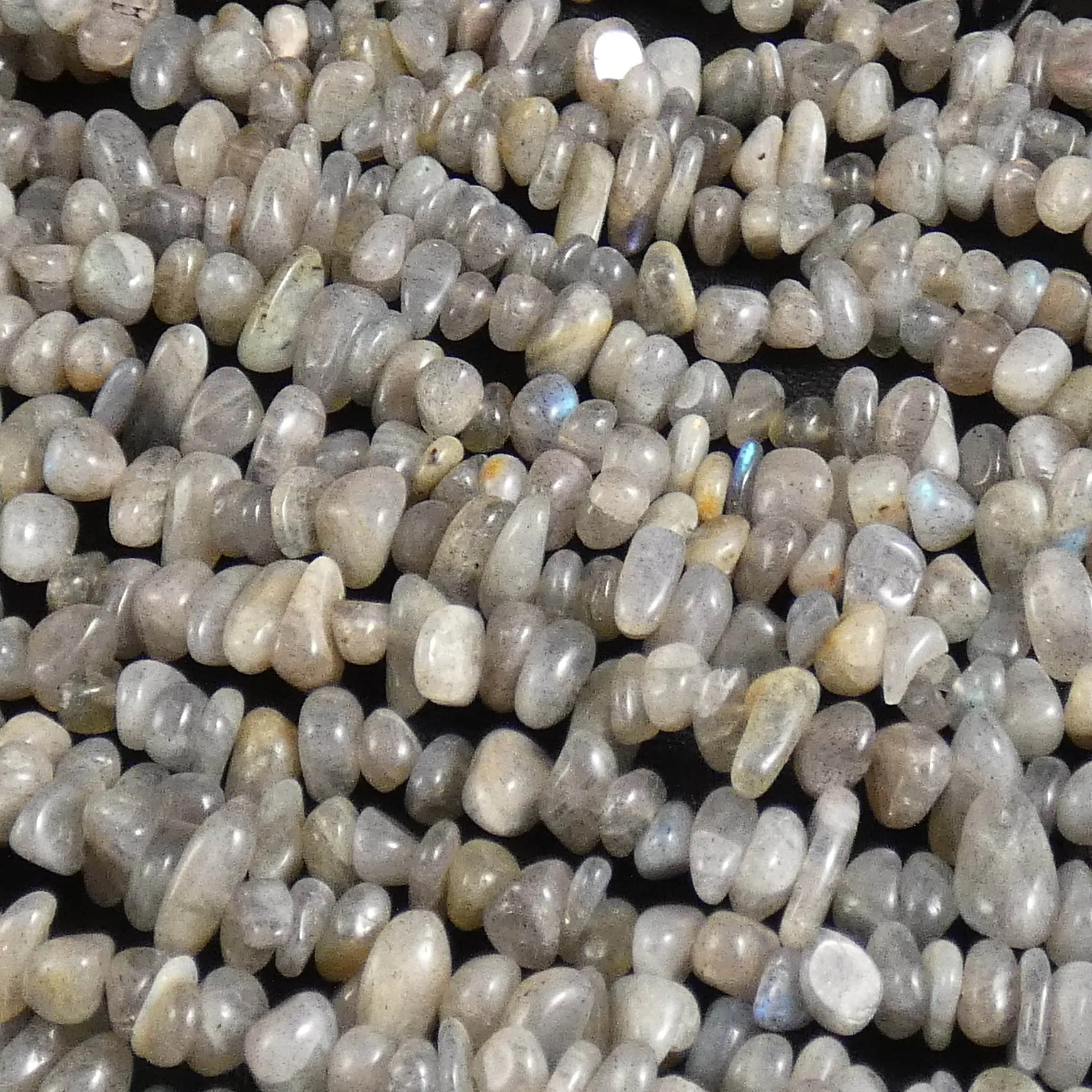 Labradorite Tumbled Chip Bead Strands (various)
