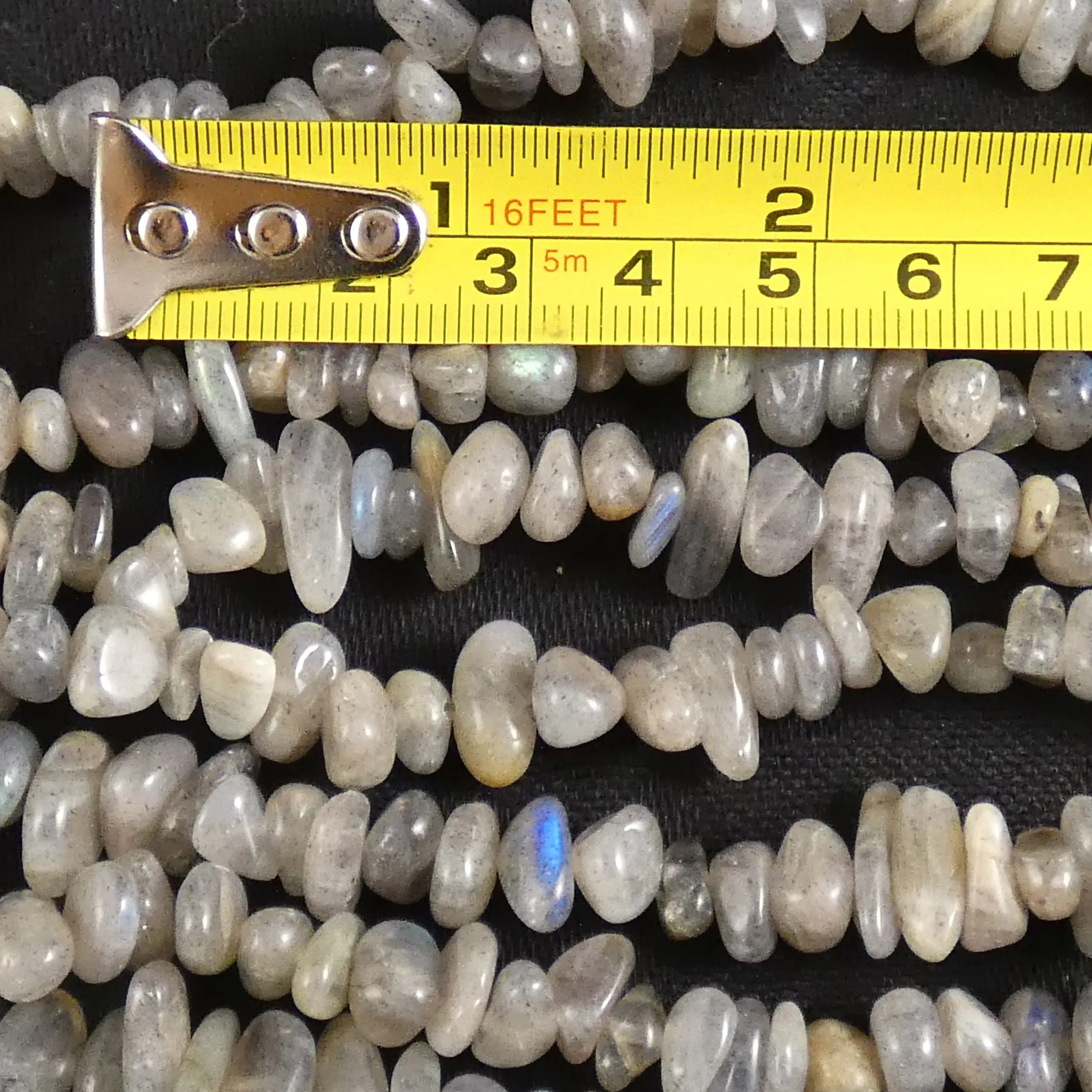 Labradorite Tumbled Chip Bead Strands (various)