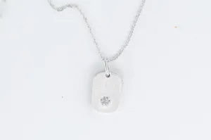 Lafonn Dog Tag Bone and Paw Print Necklace
