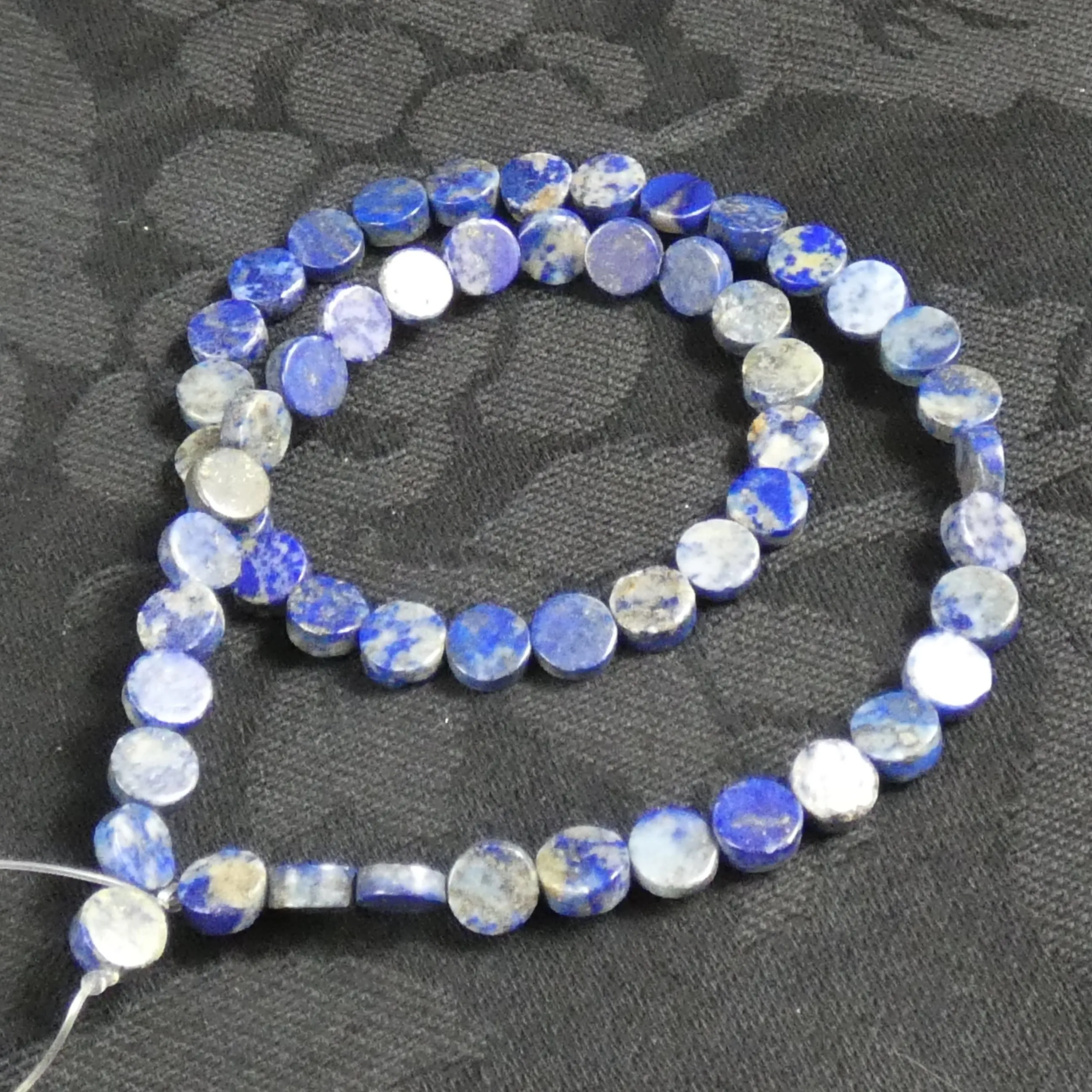 Lapis Lazuli Circle (7 mm) Bead Strand (A Grade)