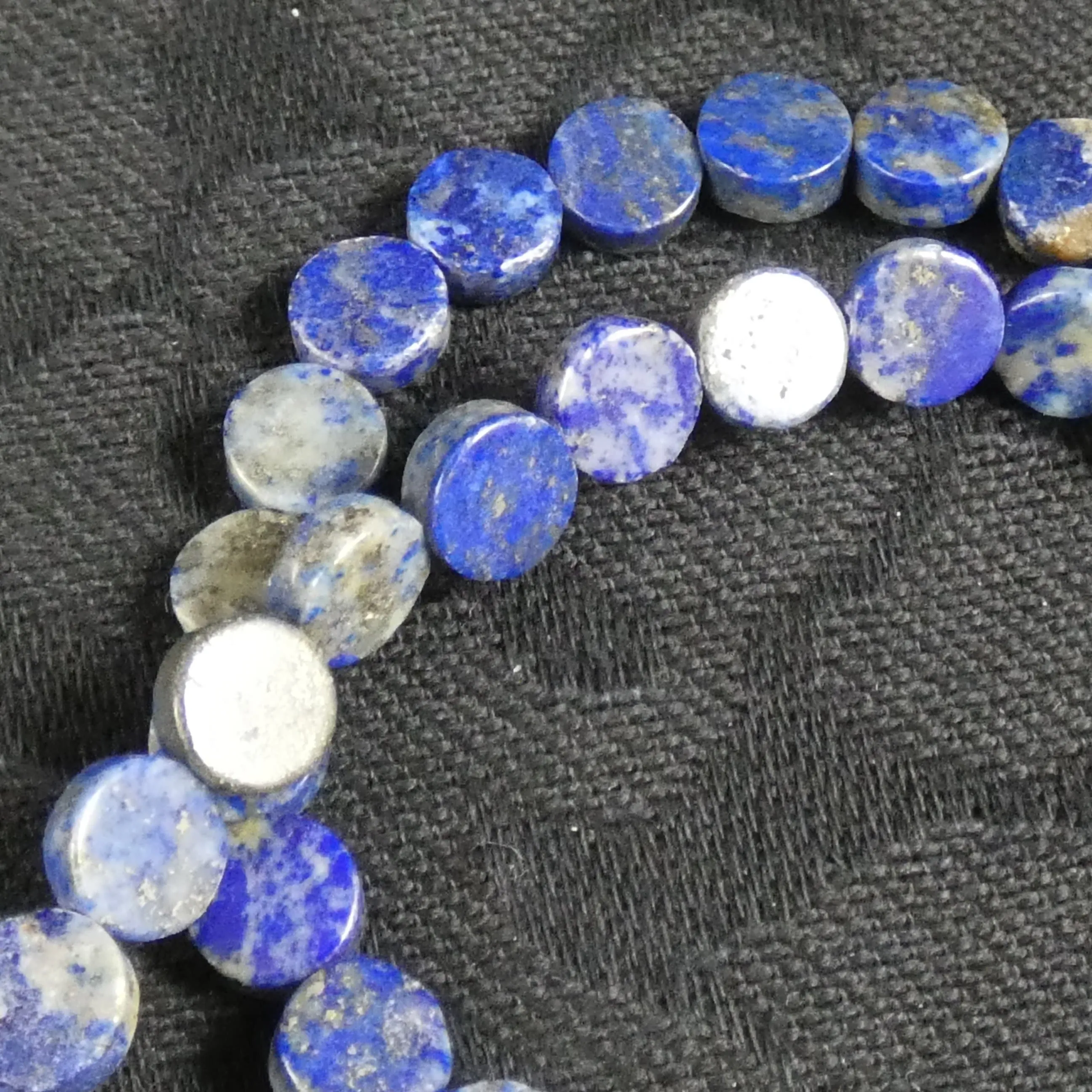 Lapis Lazuli Circle (7 mm) Bead Strand (A Grade)