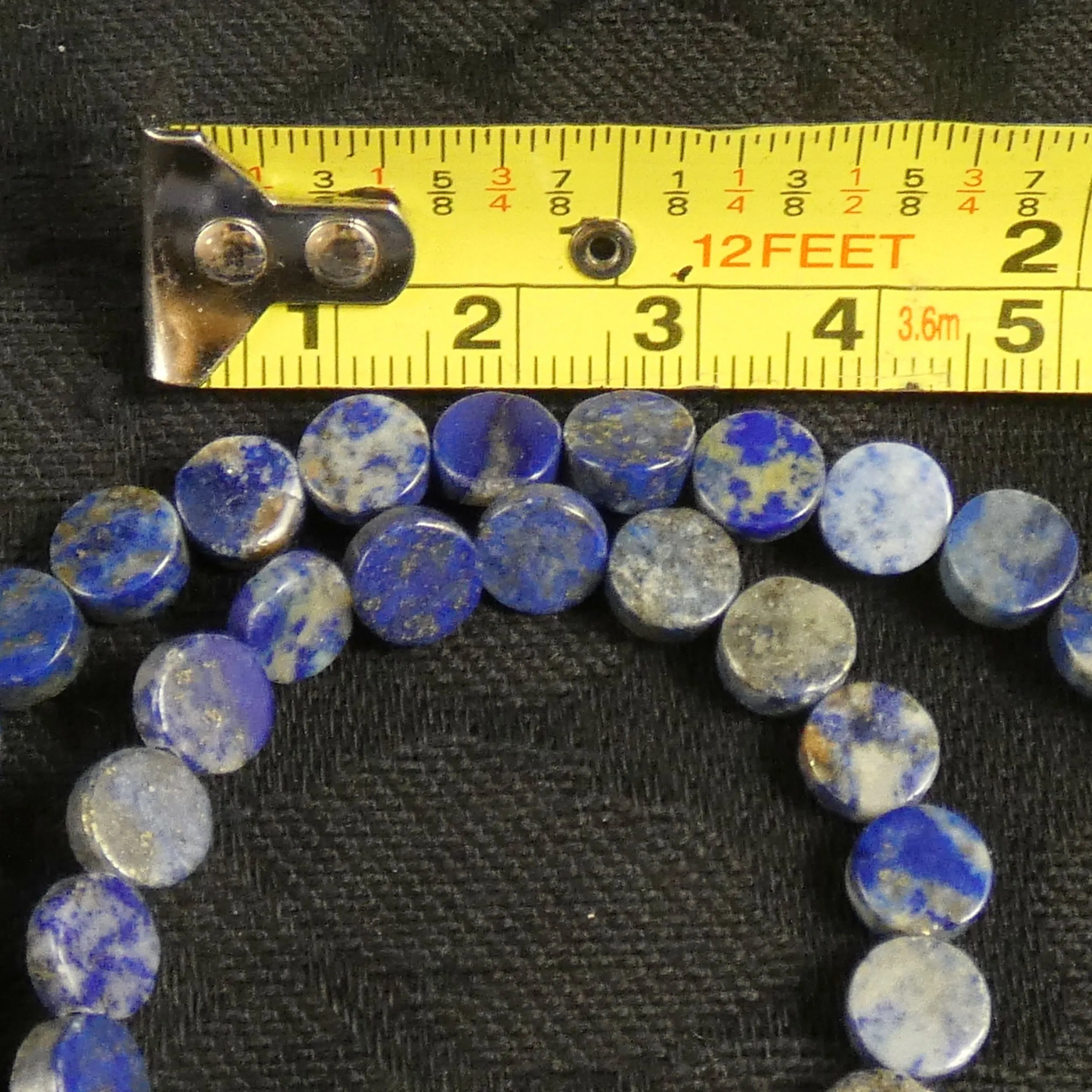 Lapis Lazuli Circle (7 mm) Bead Strand (A Grade)