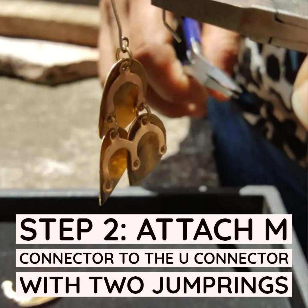 Layered Hammered Teardrop Earring Kit