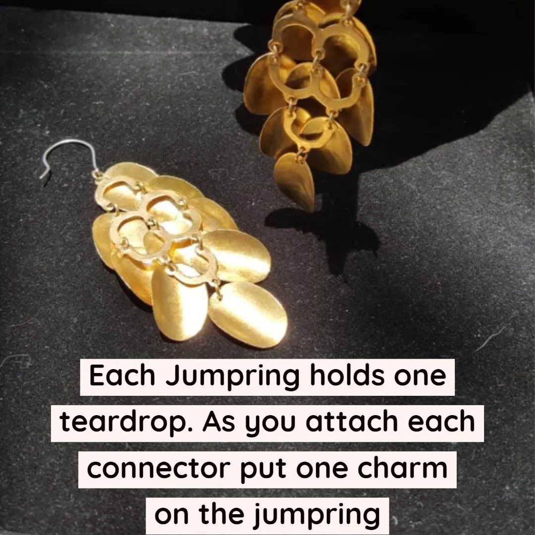 Layered Hammered Teardrop Earring Kit