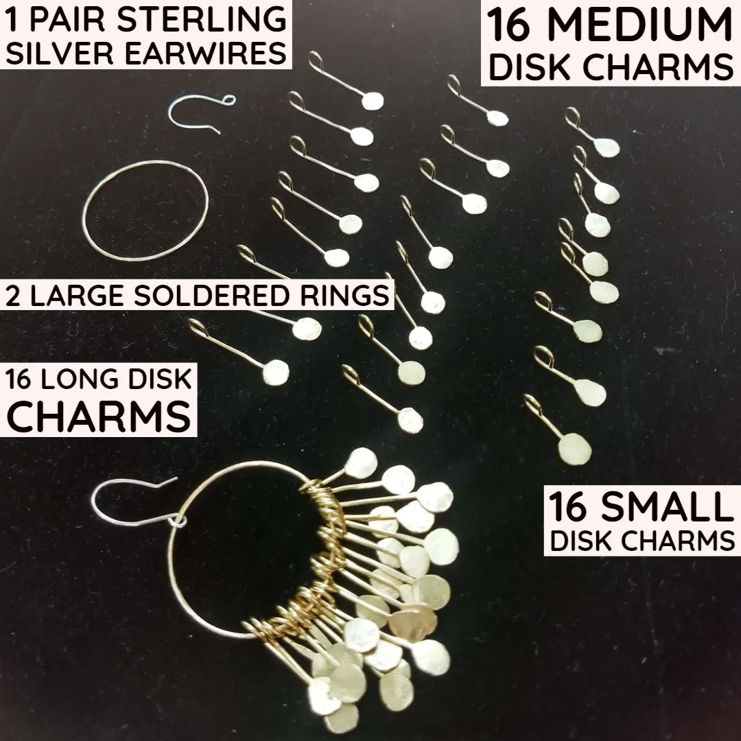 Layered Paddle Charms - Earring Kit