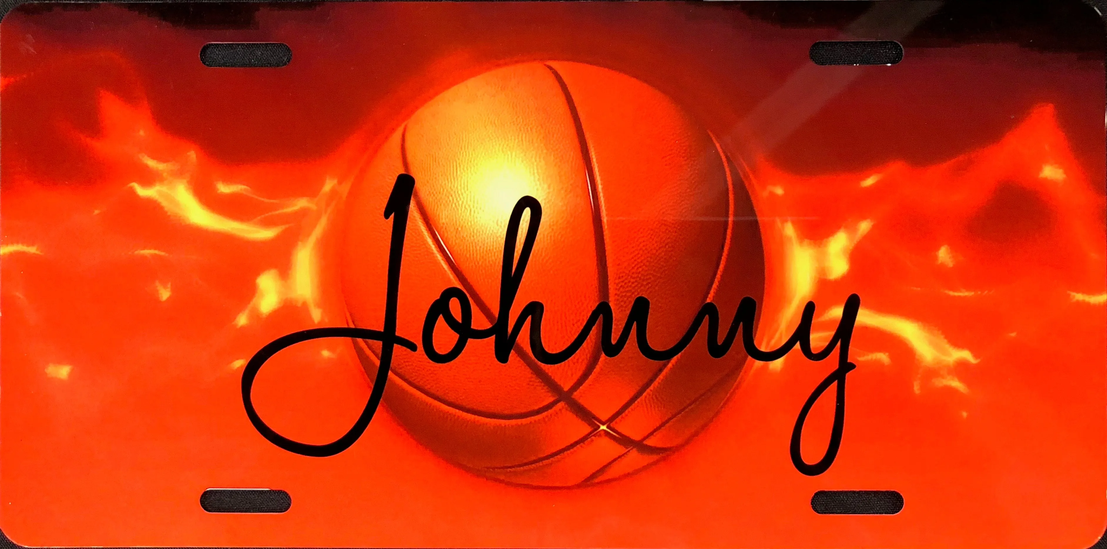 License Plate, Name(s) on Basketball