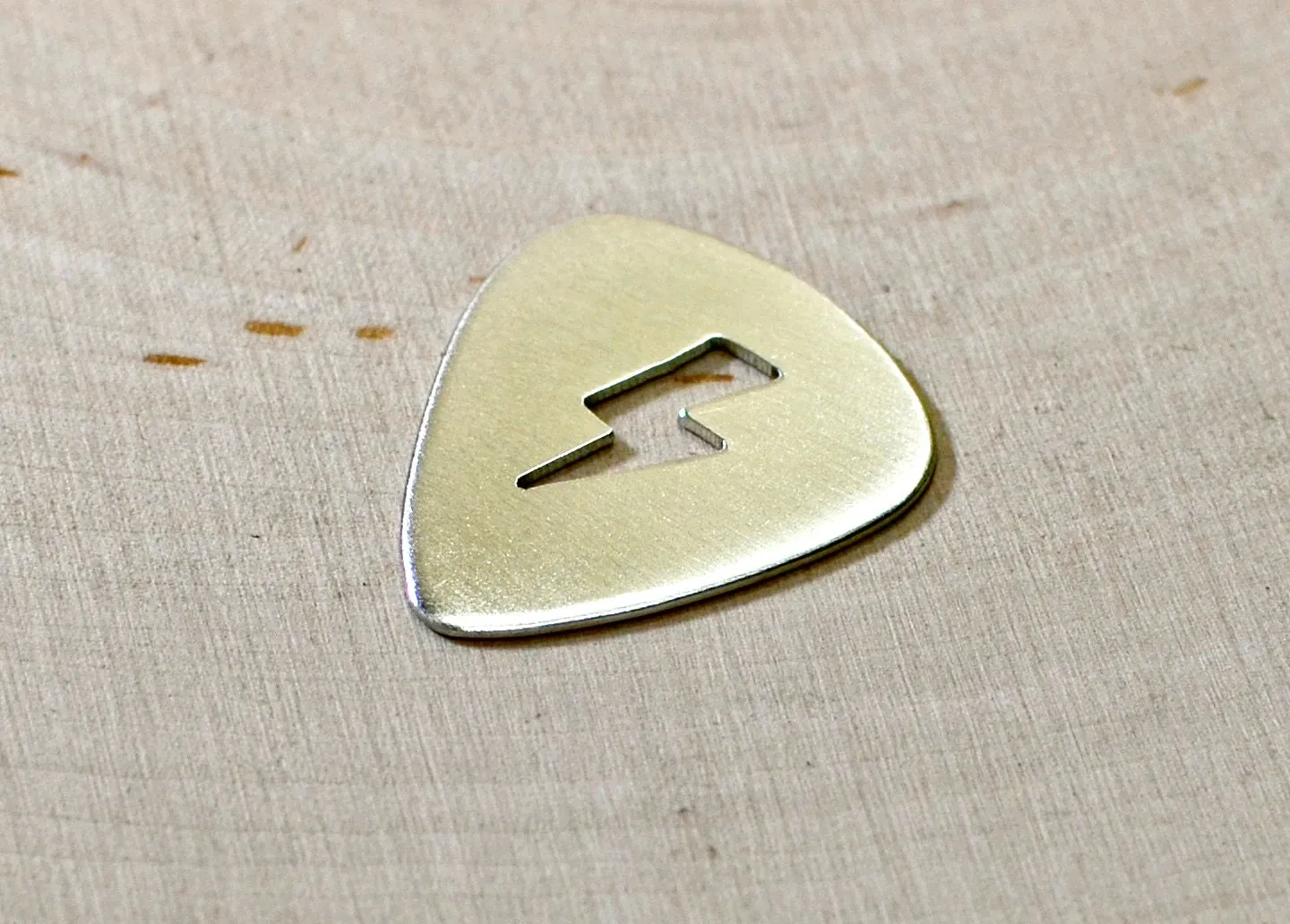 Lightning bolt sterling silver guitar pick
