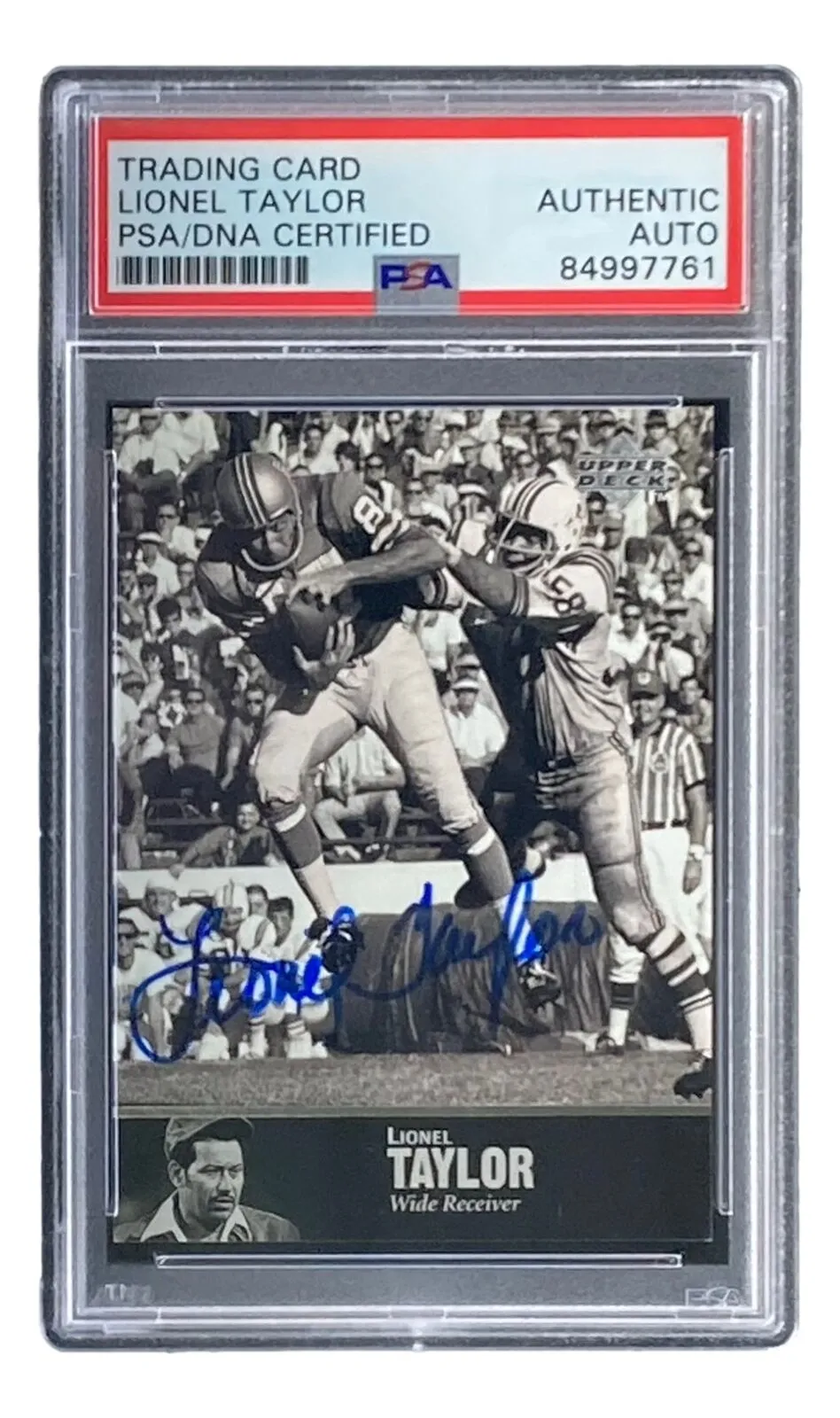 Lionel Taylor Signed Broncos 1997 Upper Deck #AL-172 Trading Card PSA/DNA