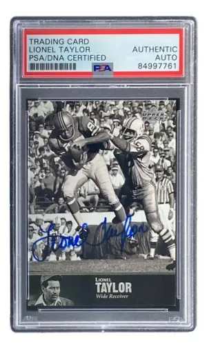Lionel Taylor Signed Broncos 1997 Upper Deck #AL-172 Trading Card PSA/DNA