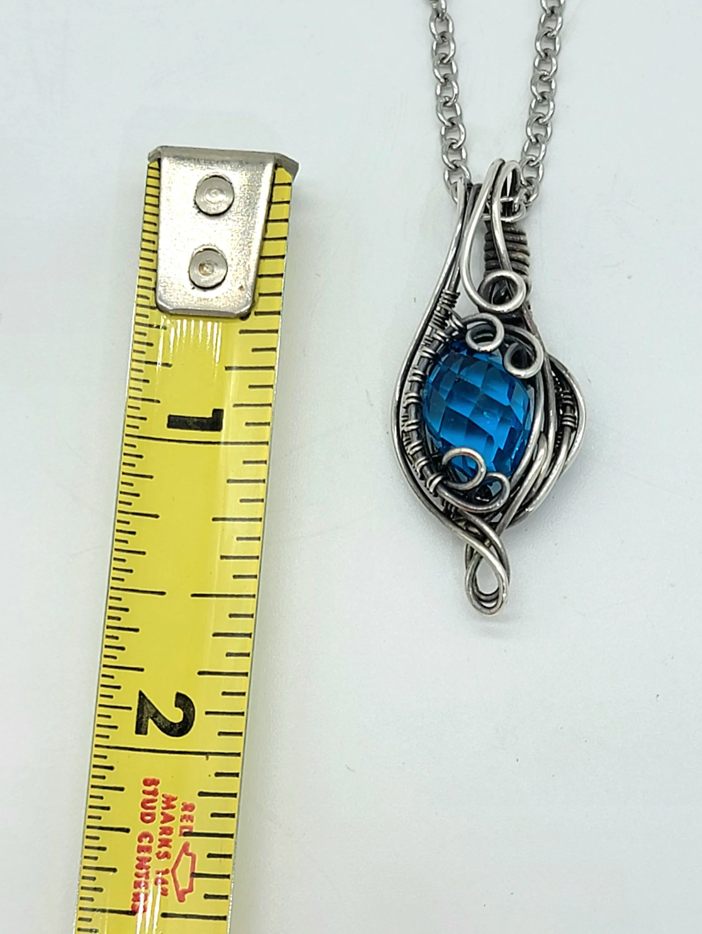 London Blue Topaz Fancy Cut Small Pendant