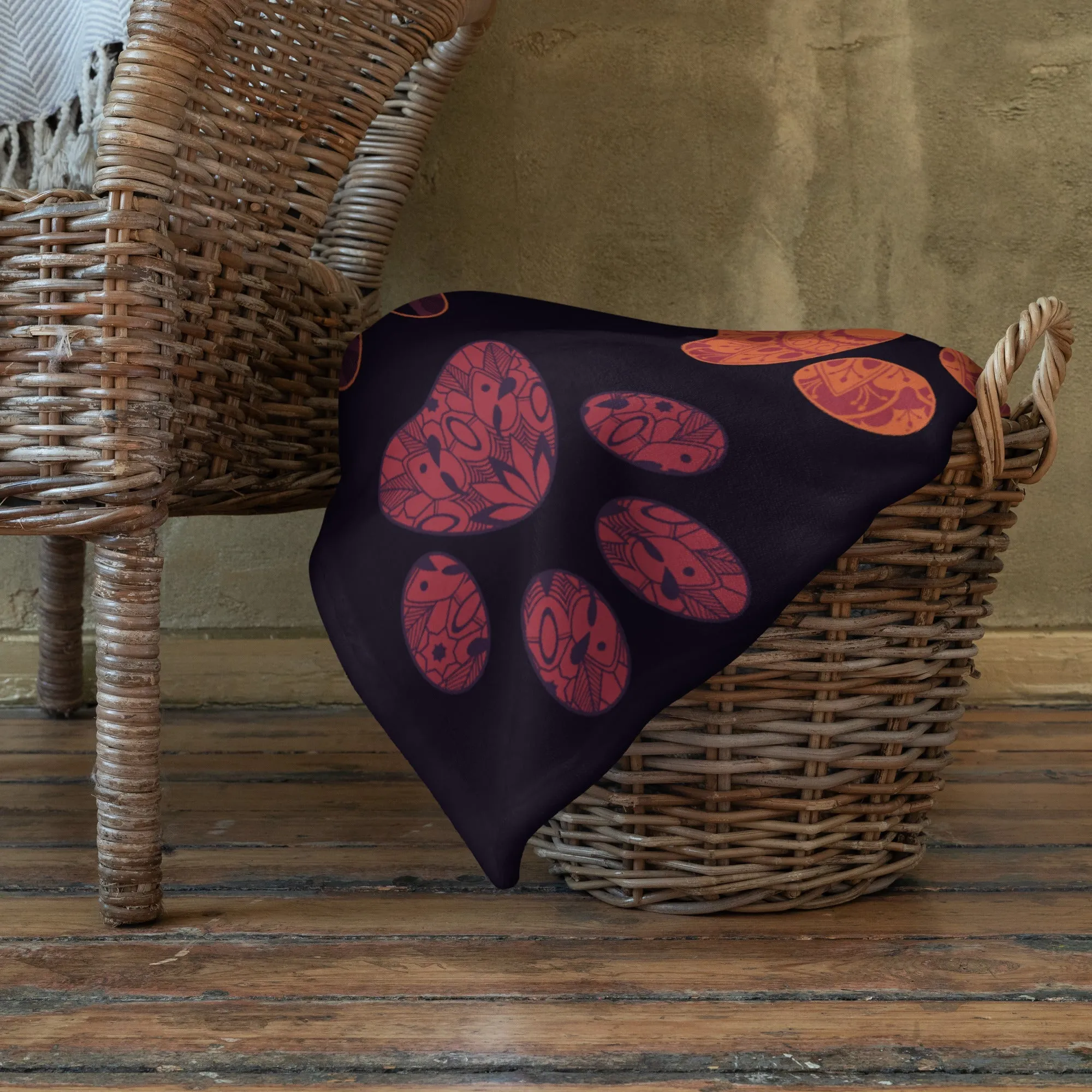 Mandala Paw Prints Throw Blanket