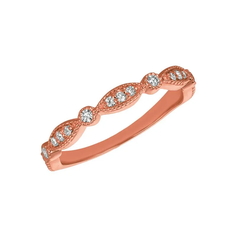 MARQUISE & ROUND BAROQUE-INSPIRED DIAMOND RING 14K GOLD (0.25 CTW)