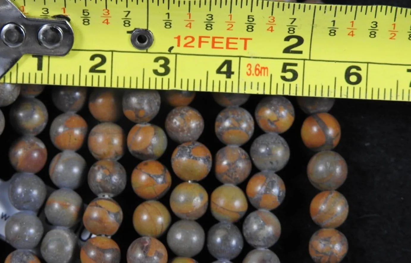 Matte Bamboo Jasper Bead Strand