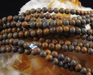 Matte Bamboo Jasper Bead Strand