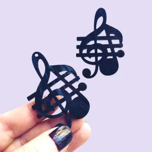 Melody Musical Note Charms - 2 Pair