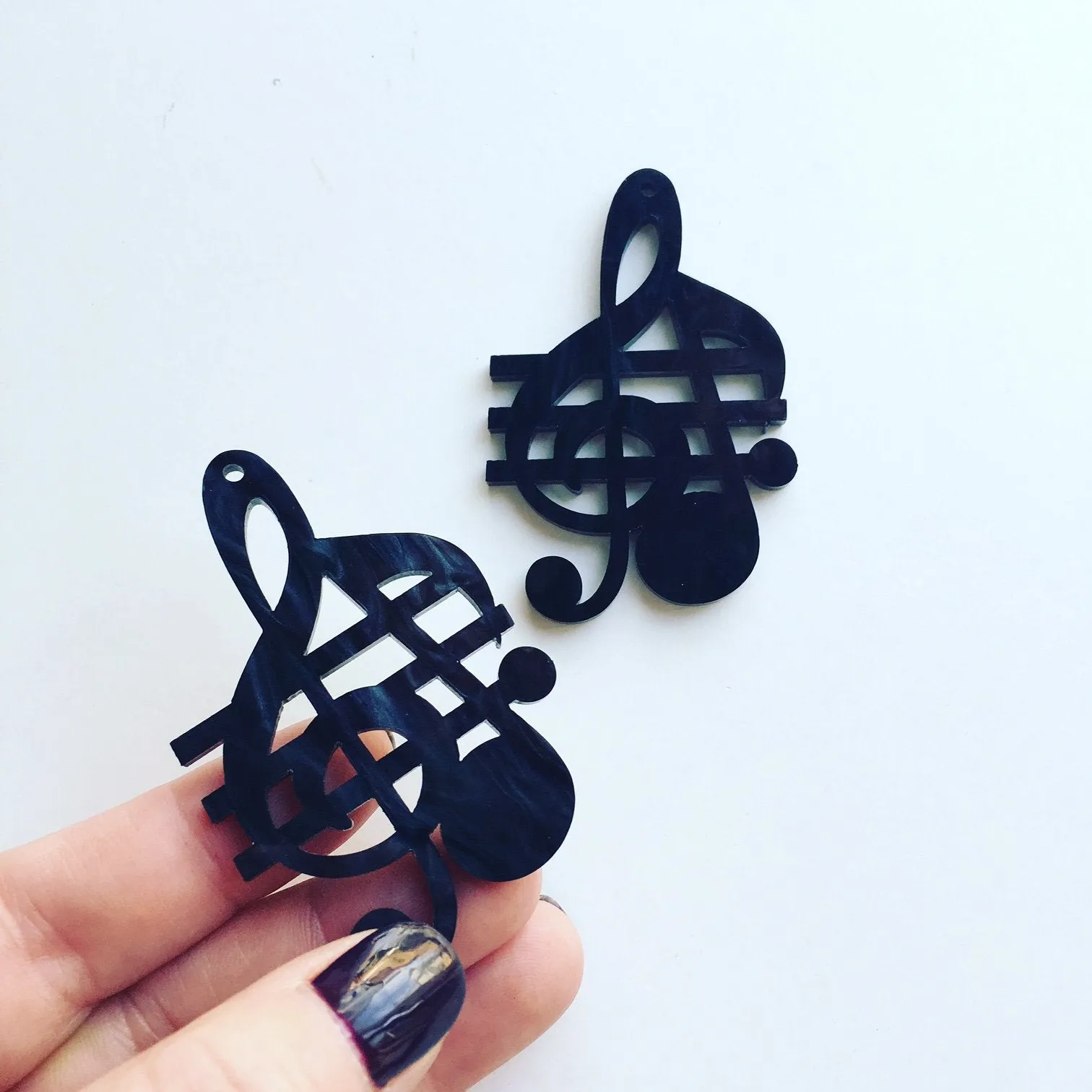Melody Musical Note Charms - 2 Pair
