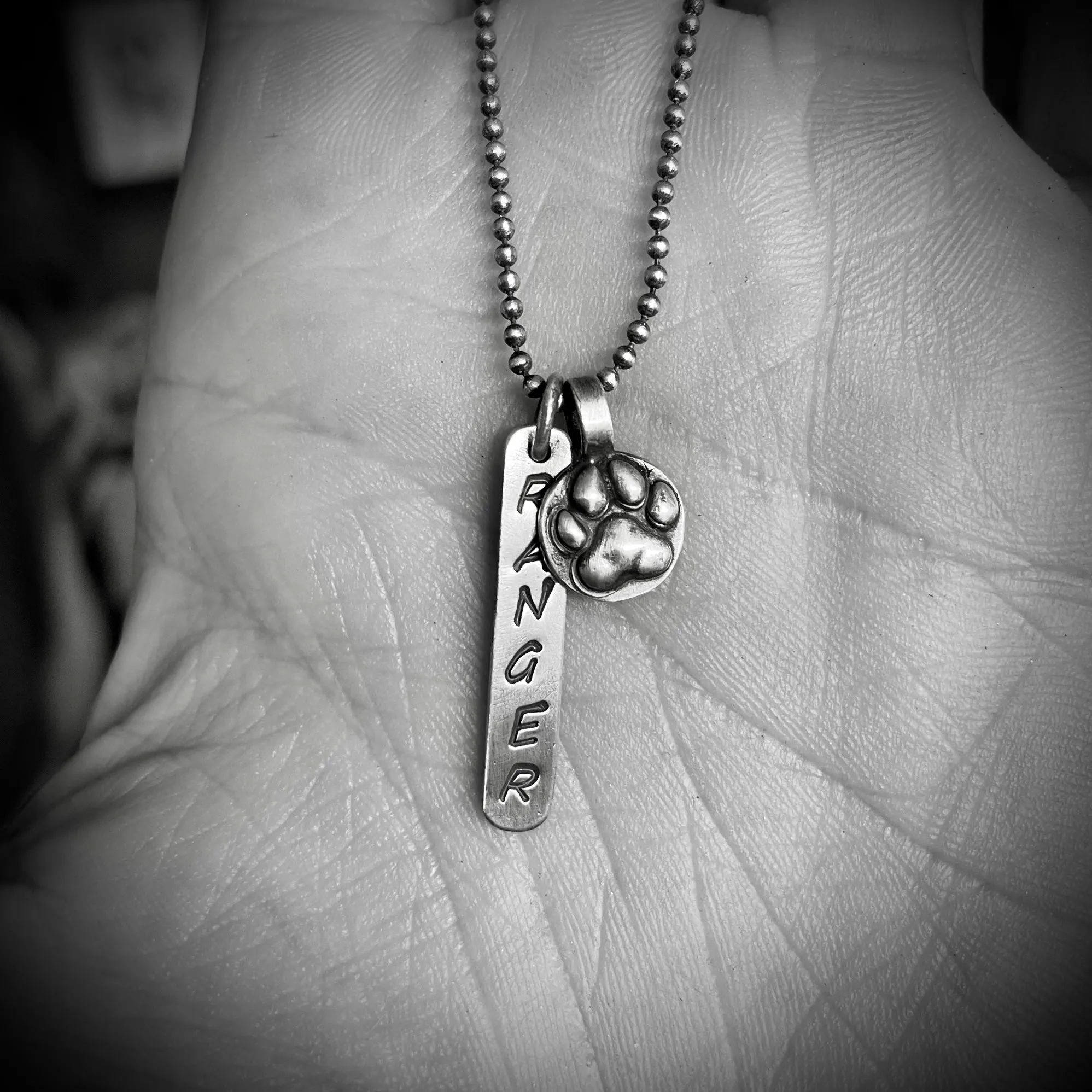 Memorial Paw Print Necklace