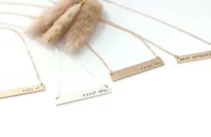 Meow Motherfuckers Gold Fill or Sterling Bar Necklace
