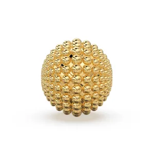 Milgrain Round Solid Gold 14k 18k Spacer Finding Bead, Gold Spacer, Gold Finding, Solid Gold Bead 9mm
