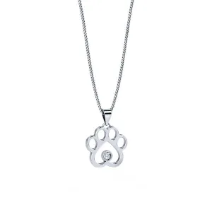 Mini Diamond Paw Print Pendant