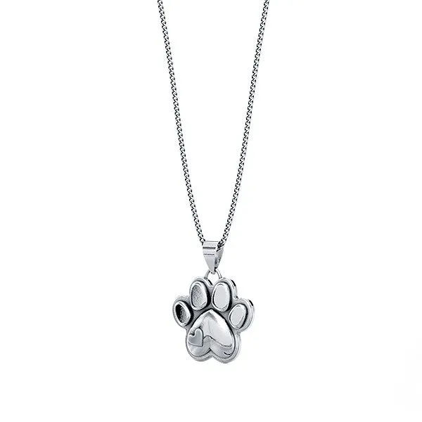 Mini Love Heart Paw Print Necklace