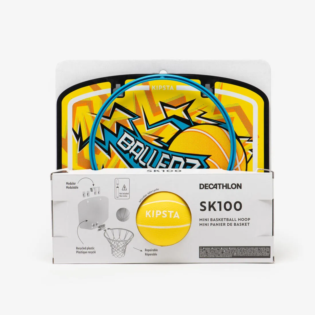 Mini panier de basket - sk100 noir or