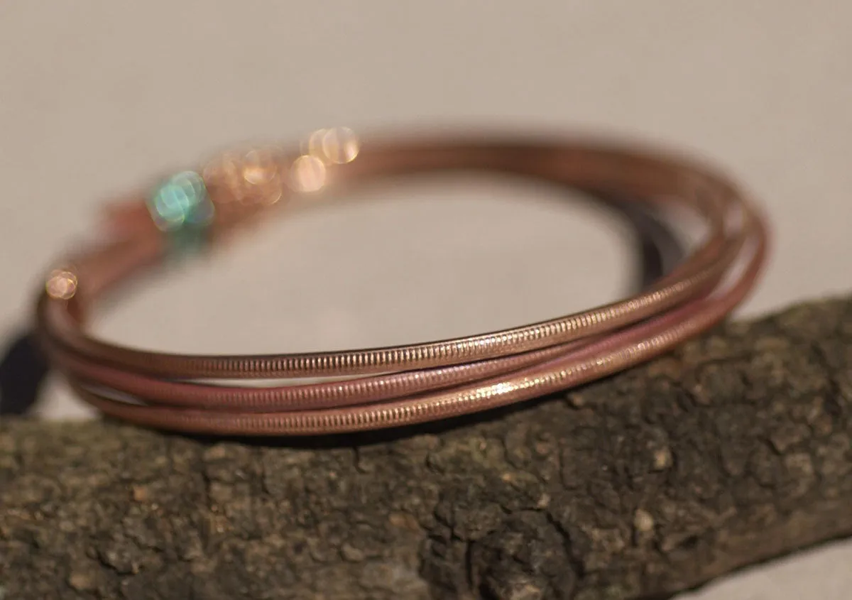 minimalist patterned wire 1.87mm dainty wire for making rings, solid copper, raw brass, pure bronze