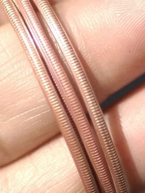 minimalist patterned wire 1.87mm dainty wire for making rings, solid copper, raw brass, pure bronze