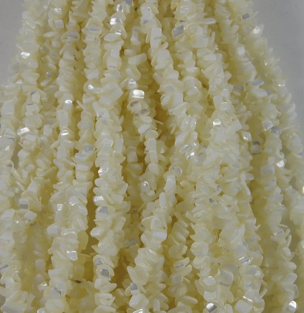 Mother of Pearl Chips Bead Strand