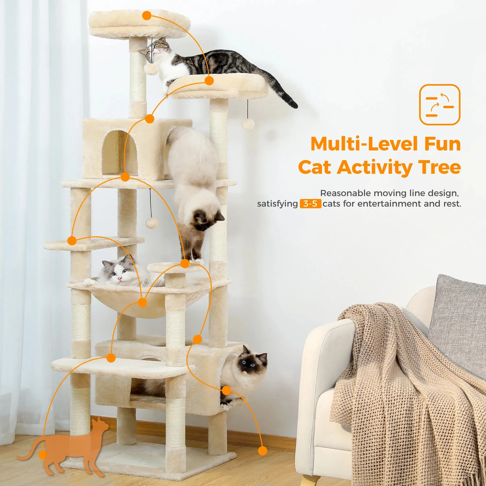 Multilevel Large Cat Tree House
