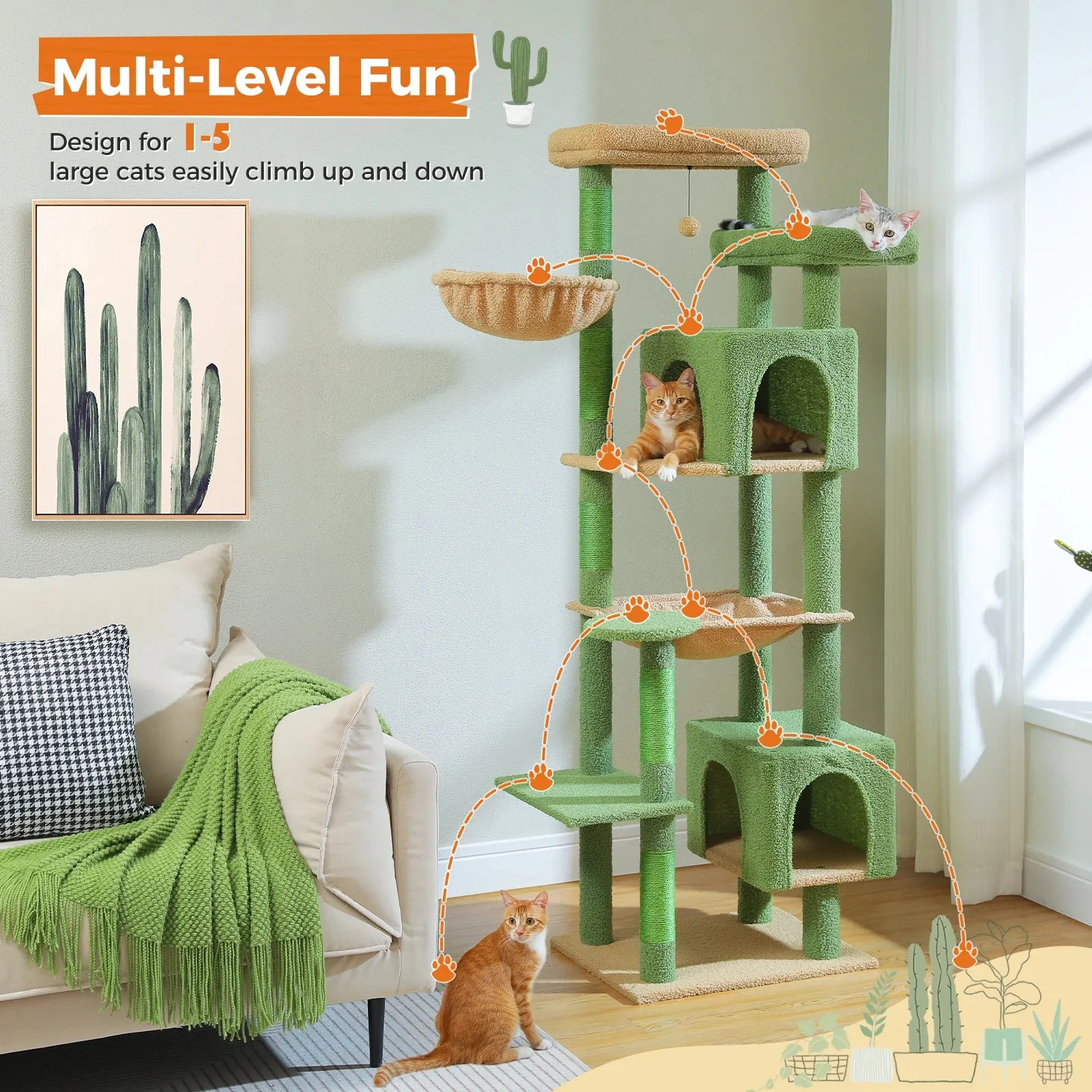 Multilevel Large Cat Tree House